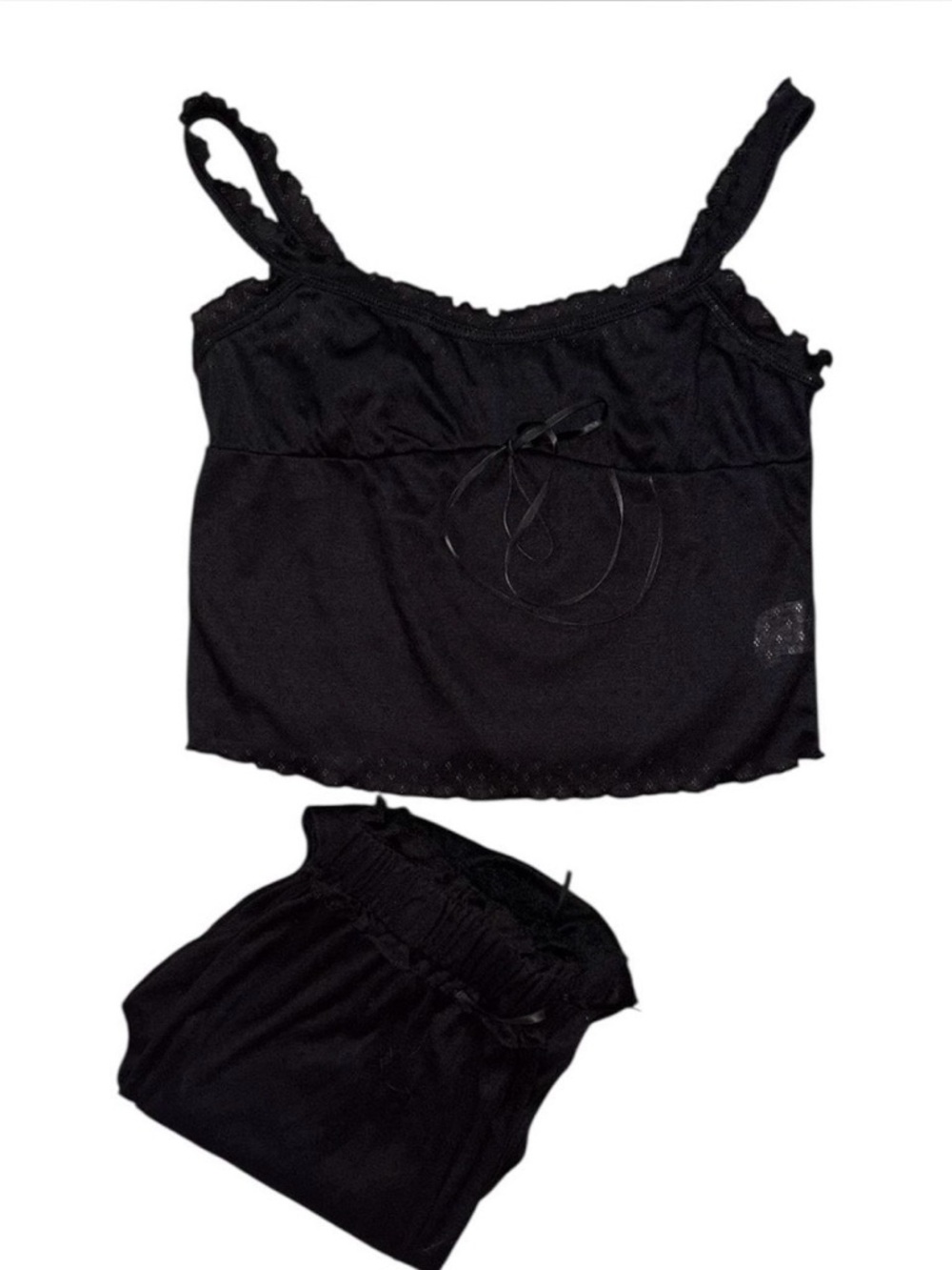 Black Lace-Trim Cami and Short Sleep Set - Women Intimates & Sleepwear
